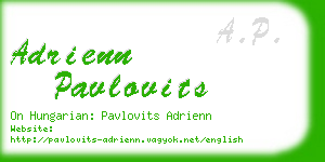 adrienn pavlovits business card